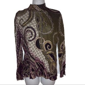 NWOT Chico’s Mock Turtleneck Long Sleeve Lightweight Sweater Top I Petite M MP